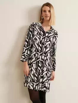 Платье Phase Eight Ruby Abstract Print Tunic, цвет black/cream