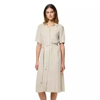 Платье Pieces Pia short sleeve midi, бежевый