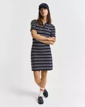 Платье пике с коротким рукавом Gant, синий