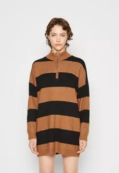 Платье Point Noisy May NMKATE HALF ZIP DRESS, цвет black/partridge