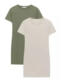 Платье Pull&Bear, бежевый