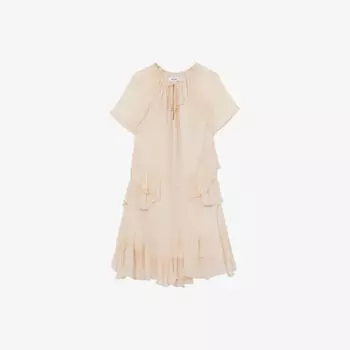 Платье Reiss с рюшами, розовый