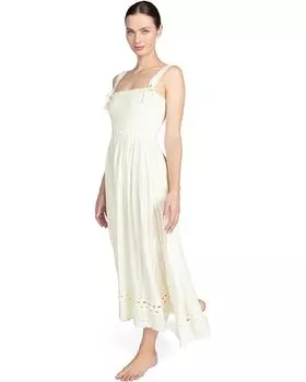 Платье Robin Piccone Jo Smocked Long, экрю