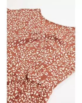 Платье Roxy Love in The Future Dress, цвет Rustic Brown Animalia Dots