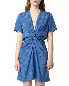 Платье Rozom Jac Chaines из шелка Zadig & Voltaire, синий