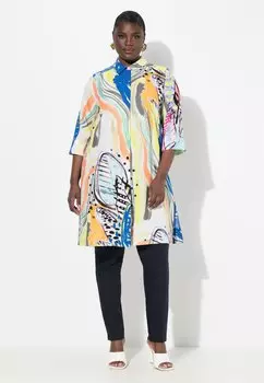 Платье-рубашка 3/4 SLEEVE Ulla Popken, синий