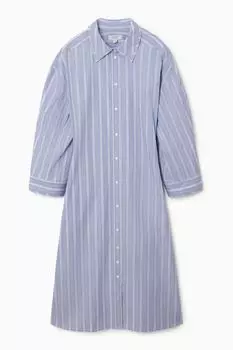 Платье рубашка COS Pinstriped, голубой