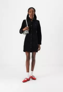 Платье-рубашка DRESS GAP, черный
