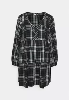 Платье-рубашка Gap Plaid Tier Summer, синий