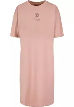 Платье-рубашка Merchcode " Merchcode Women's Ladies Rose Oversized Slit Tee Dress" (1 шт.), цвет Duskrose