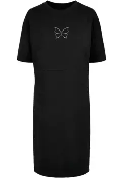 Платье-рубашка Merchcode " Merchcode Women's Ladies Spring — платье с разрезом "бабочка" большого размера " (1 шт.), черный
