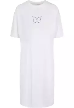 Платье-рубашка Merchcode " Merchcode Women's Ladies Spring — платье с разрезом "бабочка" большого размера " (1 шт.), белый