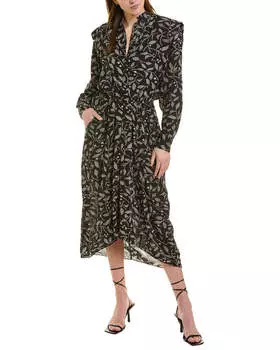 Платье-рубашка миди Isabel Marant Etoile, черный