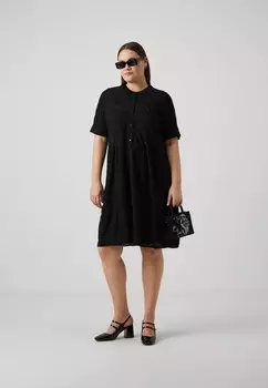 Платье-рубашка на талии CARSIHA 2/4 KNEE DRESS ONLY Carmakoma, черный