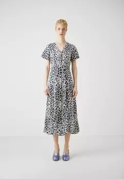 Платье-рубашка на талии VMSIDRA V NECK 7/8 DRESS Vero Moda, белый