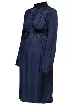 Платье-рубашка ONLY MATERNITY, синий