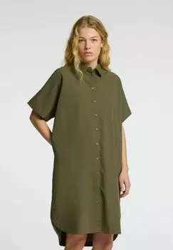 Платье-рубашка Selected Femme, хаки
