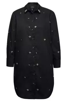 Платье рубашка Ulla Popken Shirt Dress, черный