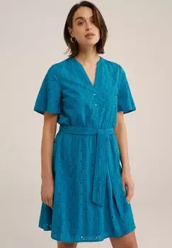 Платье-рубашка WE Fashion, синее
