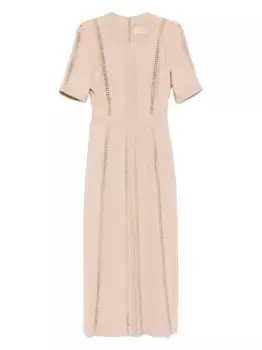 Платье с ажурной отделкой Elie Saab, коричневый