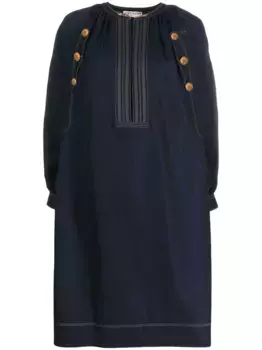 Платье с декоративными пуговицами Givenchy, синий