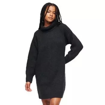 Платье с длинным рукавом Superdry Knitted Roll Neck, синий
