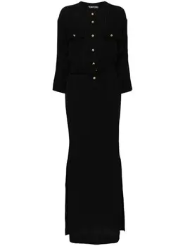 Платье с графичным принтом TOM FORD, черный