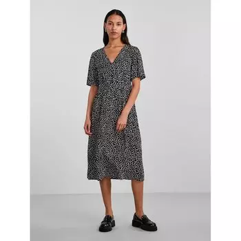 Платье с коротким рукавом Pieces Tala Midi, черный