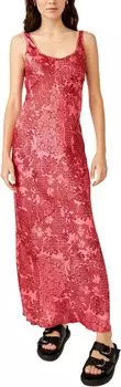 Платье с косой окантовкой Worth The Wait Free People, цвет Cherry Combo
