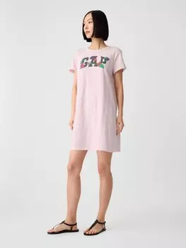 Платье с логотипом Gap, розовый