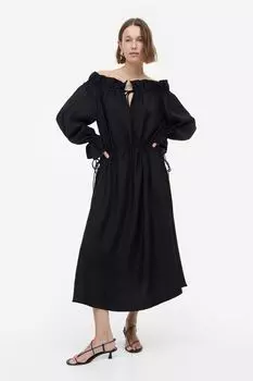Платье с открытыми плечами H&M