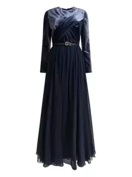 Платье с поясом Elie Saab, синий
