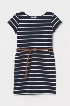 Платье с поясом H&amp;M