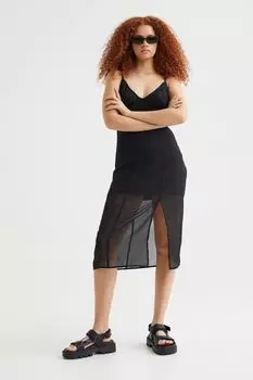 Платье с разрезом H&amp;M, черный
