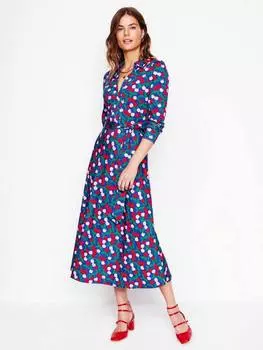 Платье с воротником от имоджен черриз Boden, цвет Bright Blue/Multi