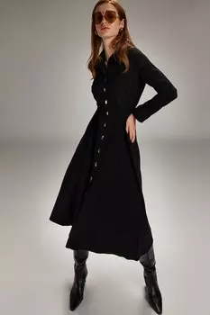 Платье с вырезом Alina Cernatescu, черный