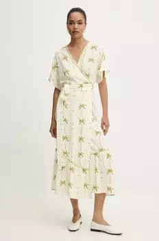 Платье с запахом Never Fully Dressed, бежевый