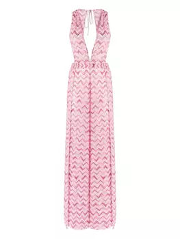 Платье с зигзагообразным узором Missoni, белый