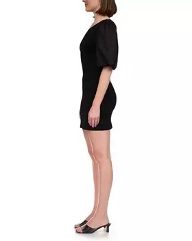 Платье Sanctuary Poplin One Shoulder Dress, черный