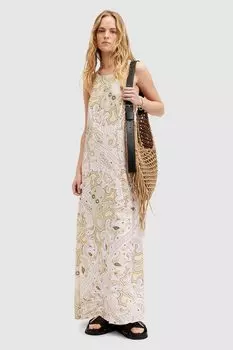 Платье Sarah Avalon с завязками на шее Allsaints, белый