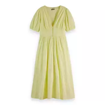 Платье Scotch & Soda 177726 short sleeve midi, желтый