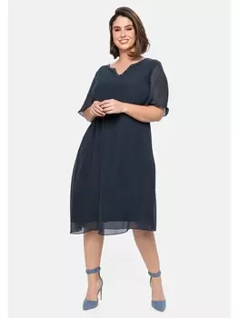 Платье sheego Chiffon, ночной синий