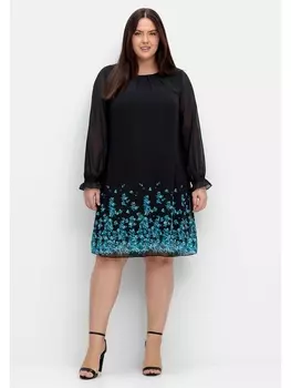 Платье sheego Kurzes Chiffon, черный