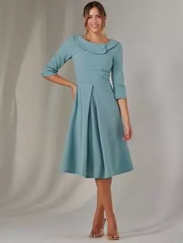 Платье со слоеным воротником Jolie Moi, цвет Duck Egg Blue