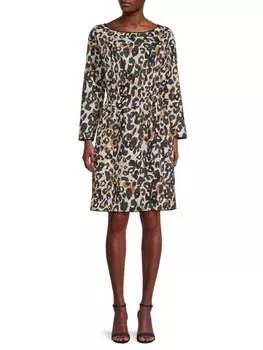 Платье Sonia Rykiel с анималистичным принтом, белый