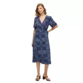 Платье Superdry Printed Wrap, синий