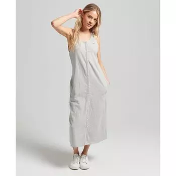 Платье Superdry Vintage Jersey Button, серый