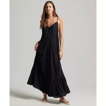 Платье Superdry Vintage Long Beach Cami, черный