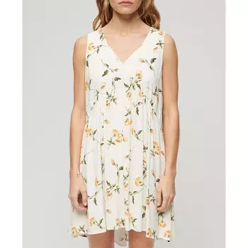 Платье Superdry Volume Sleeveless, бежевый