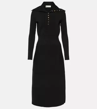 Платье-свитер поло Tory Burch, черный